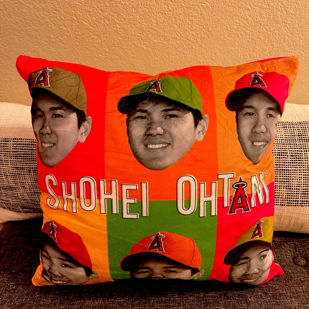 Game Night Shohei Othani Pillow. Great for Angels Fans